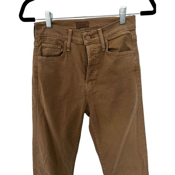 Mother The Tomcat Tan Button Fly Women's Jeans Size 25 Classic Neutral Cropped - Picture 7 of 16